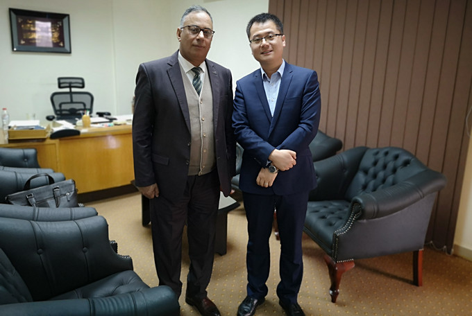 Our manager is paying a visit to our customer in Egypt
