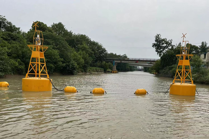 Hongze Lake Project--Steel buoy barrier