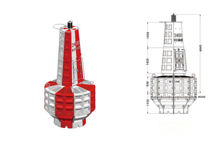 2400mm Diameter Rotational Mould Polyethylene Buoys