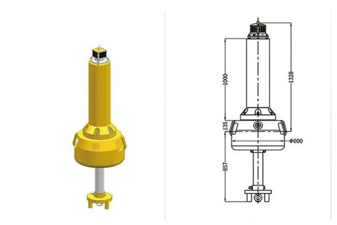 600mm diameter Polyethylene Spar Buoy