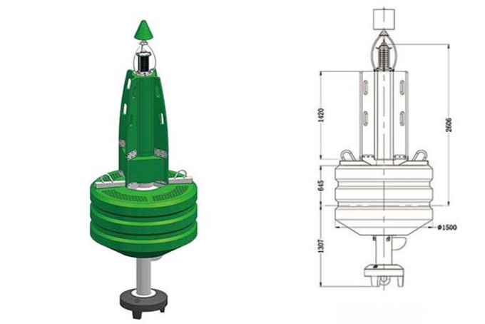 1500mm diameter Rotationally Moulded Polyethylene Buoy
