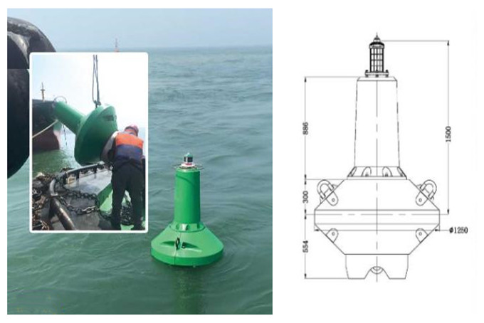 1250mm Polyethylene pillar Buoys for sale