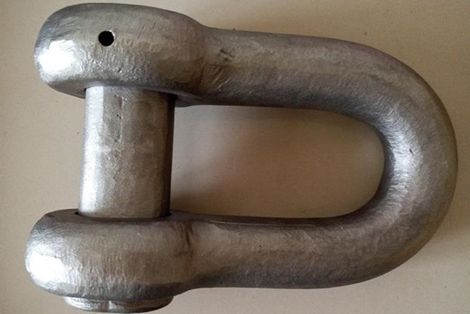 D type End shackle for anchor chain black painted