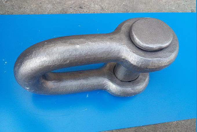 D type End shackle for anchor chain black painted