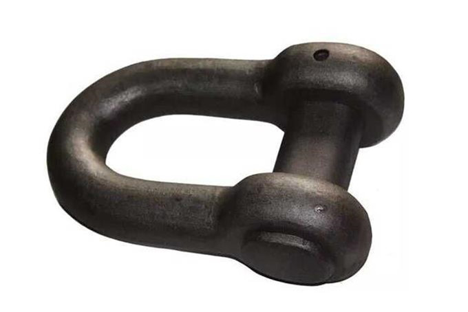 D type End shackle for anchor chain black painted
