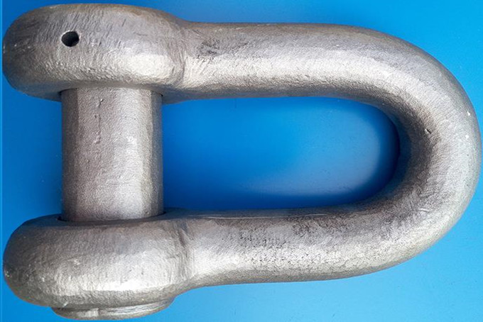 D type End shackle for anchor chain black painted