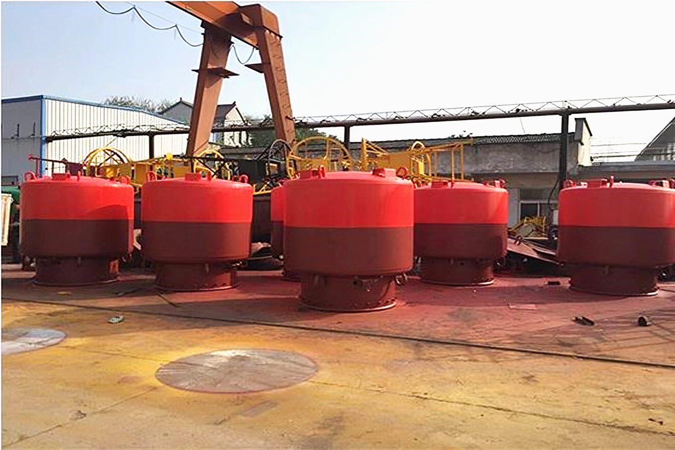 Diameter 1.2m Navigational Red Metal Buoys