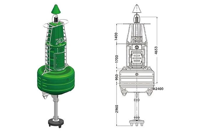 2.4m LLDPE Floating Buoys For Sale