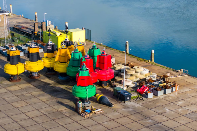 What is the rotational molding in buoys manufacturing process?